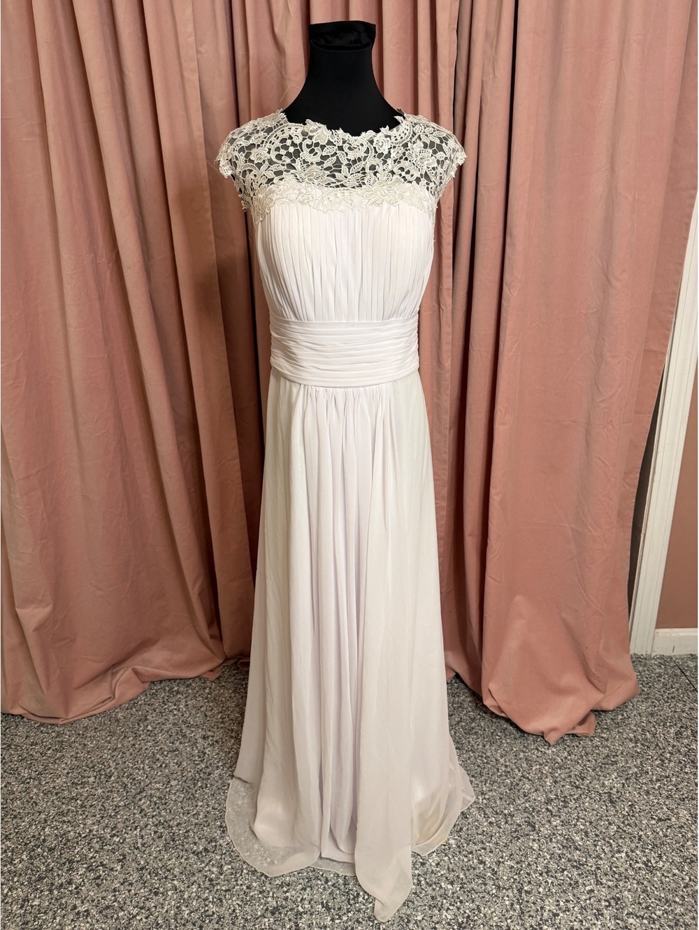 TS Couture Elegant White Lace Evening Dress